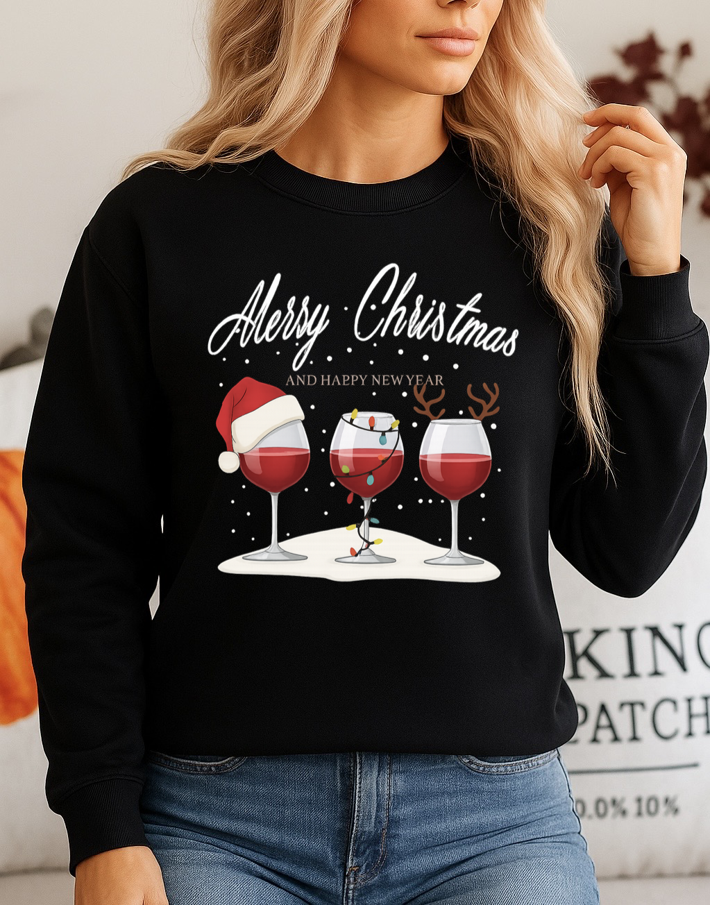 Bluza Neagra din bumbac 100% Red Drinks