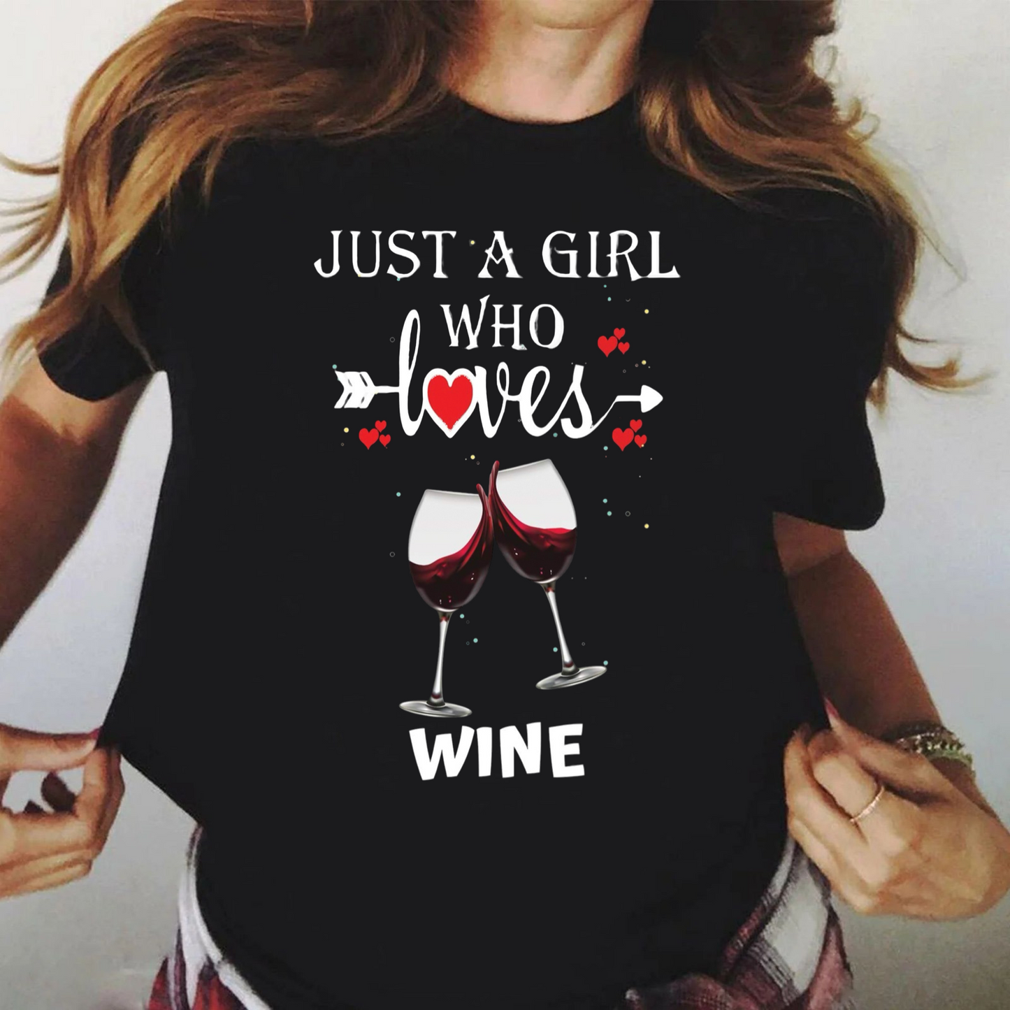 Tricou din bumbac 100% Negru Just A Girl