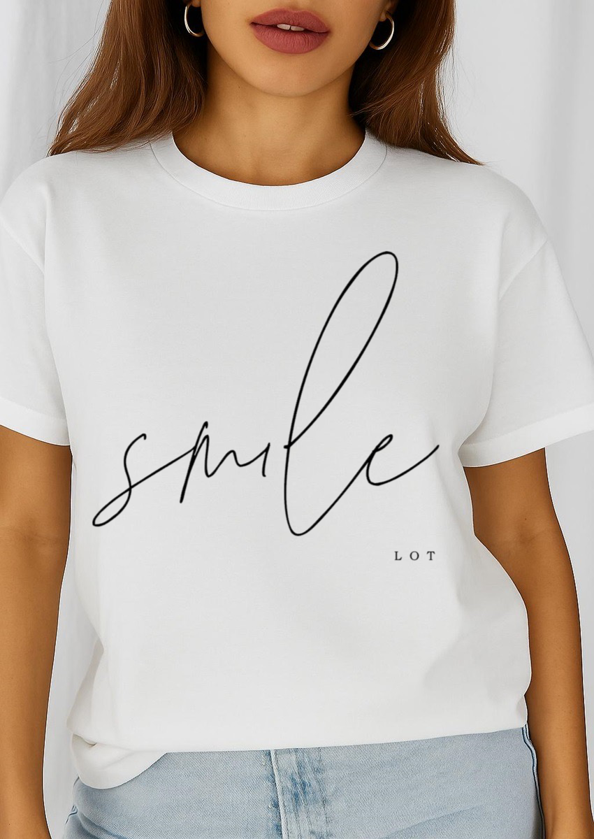 Tricou dama din bumbac 100% Smile