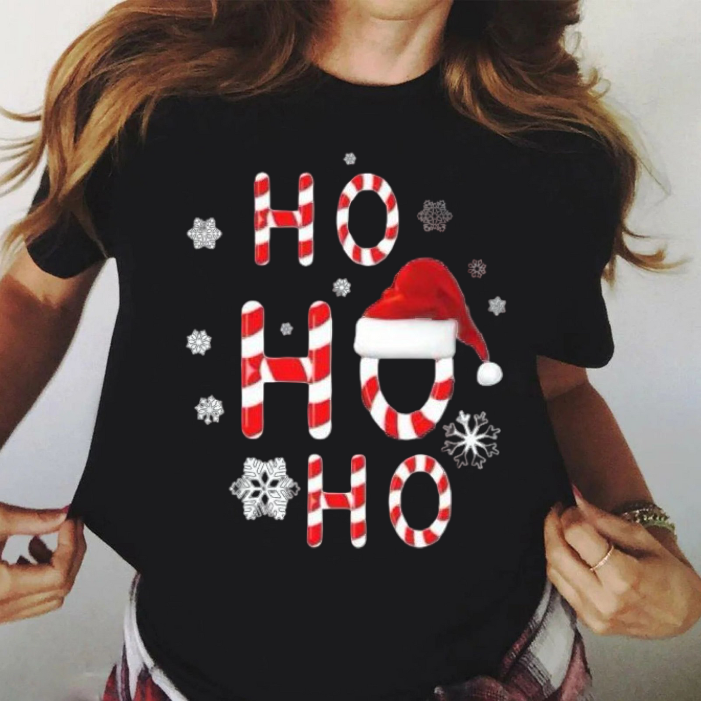 Tricou din bumbac 100% Black Hohoho 2