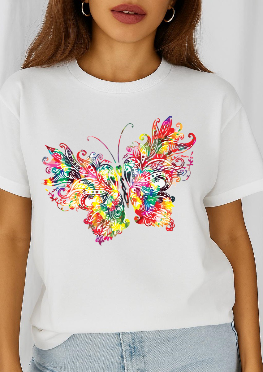 Tricou dama din bumbac 100% Spring Butterfly 2