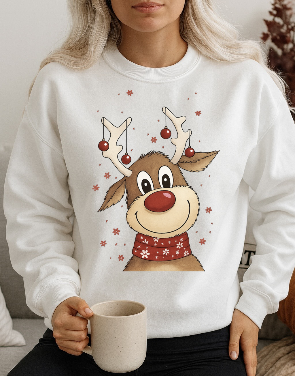 Bluza alba din bumbac 100% Ren 10