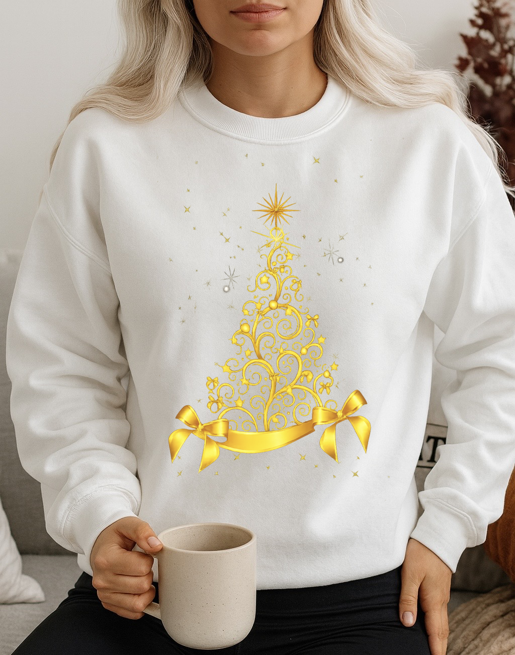 Bluza alba din bumbac 100% Gold Brad