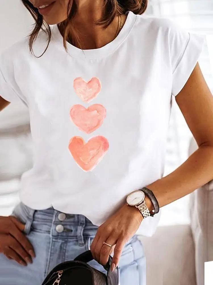 Tricou dama din bumbac 100% 3 Pink Heart