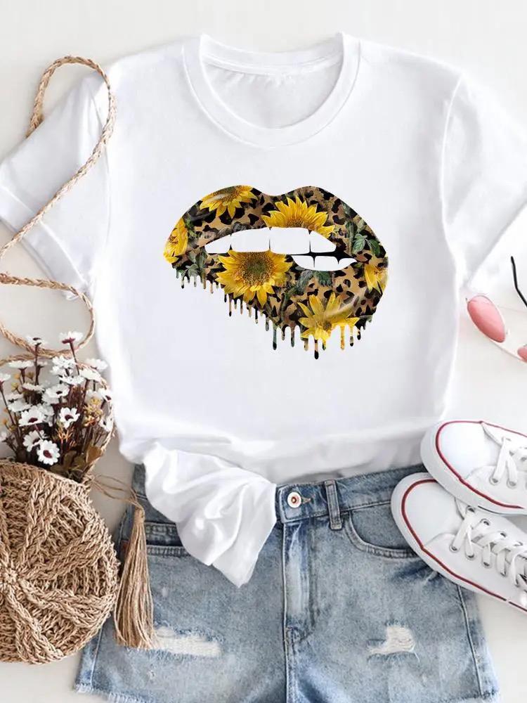 Tricou dama din bumbac 100% Color Lips