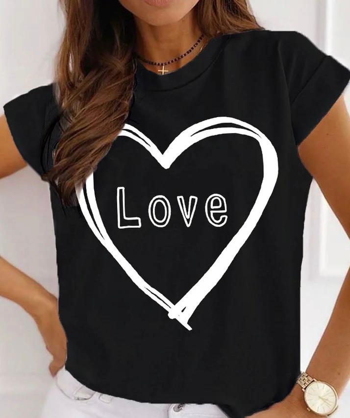 Tricou dama din bumbac 100% Black Love