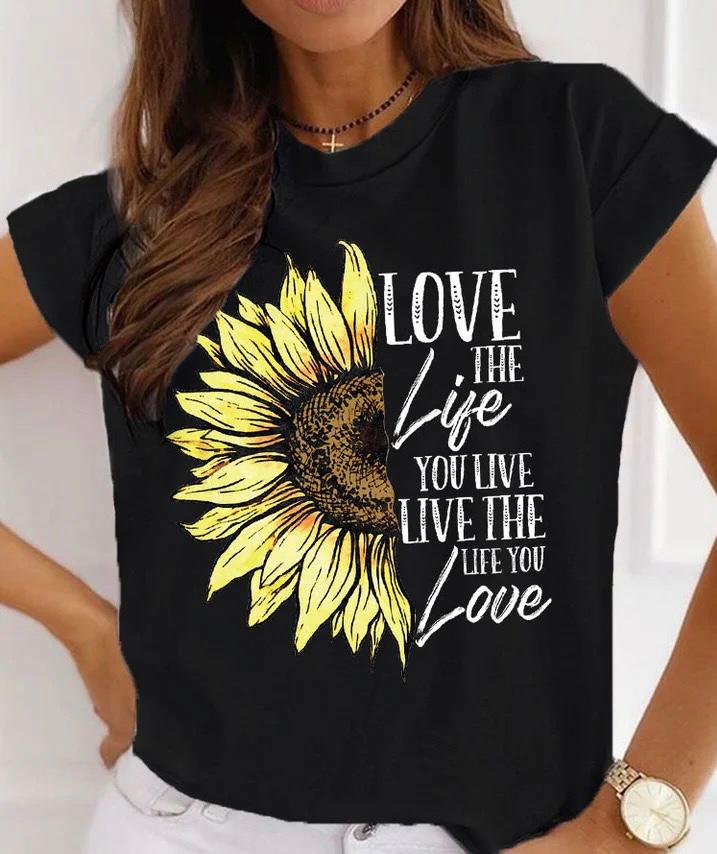 Tricou dama din bumbac 100% Love The Life