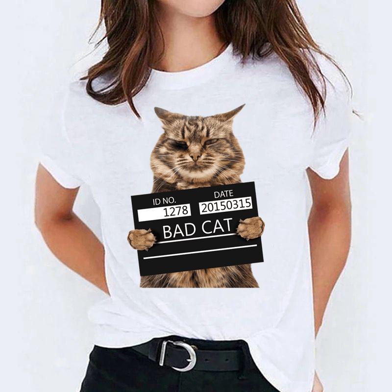 Tricou din bumbac 100% Bad Cat