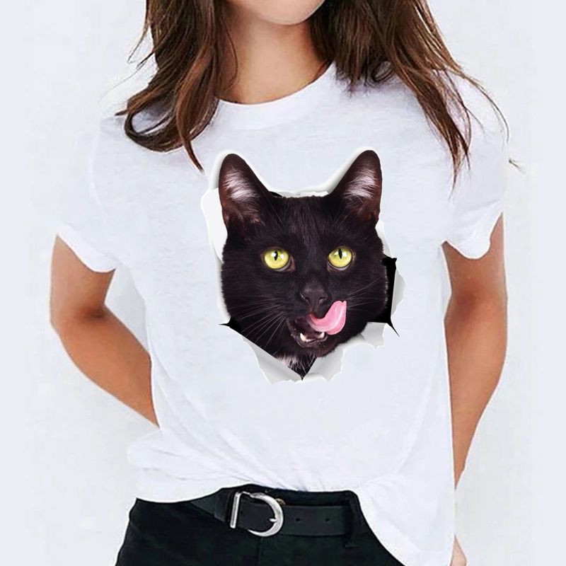 Tricou dama din bumbac 100% Black Cat 3
