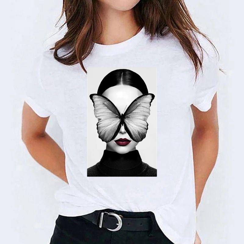 Tricou dama din bumbac 100% BUTTERFLY BEAUTY 8