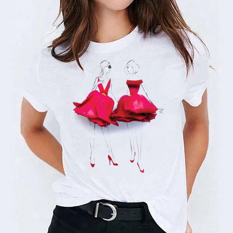 Tricou dama din bumbac 100% 2 Dress Red