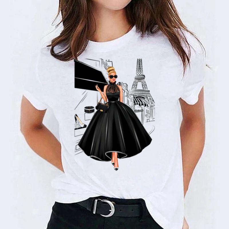 Tricou dama din bumbac 100% Black Dress 2