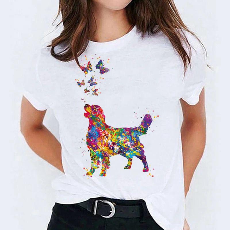 Tricou dama din bumbac 100% Color Dog 4