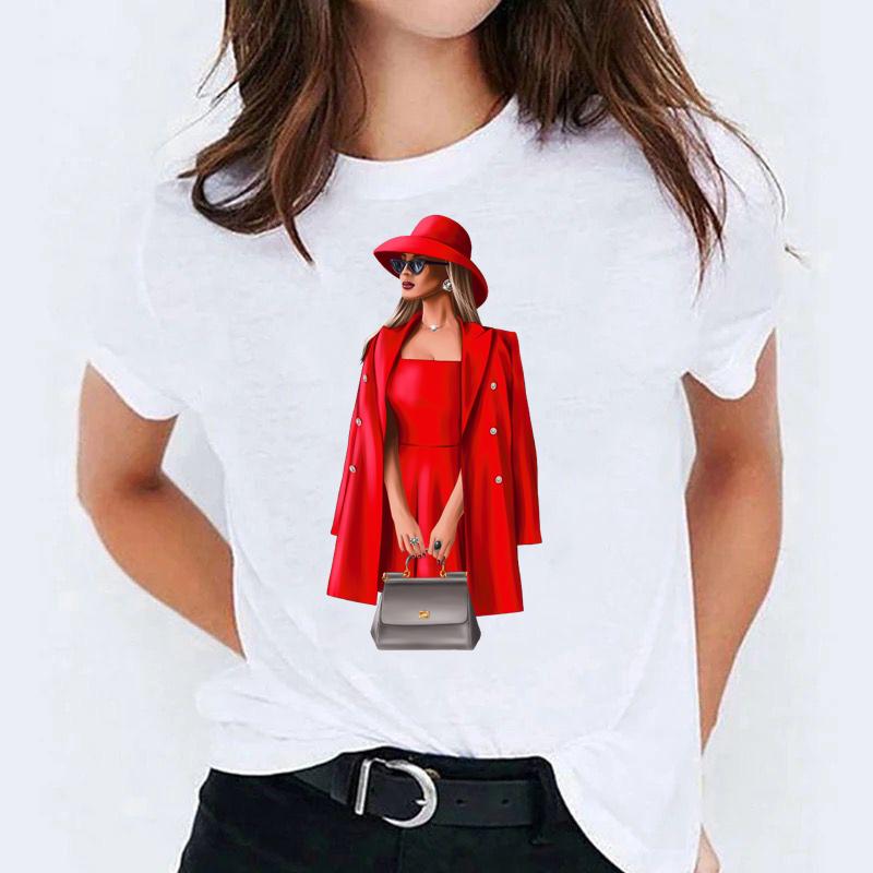 Tricou dama din bumbac 100% Red Outfit