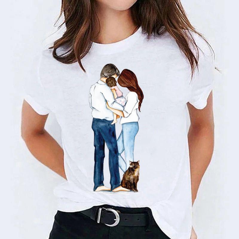 Tricou dama din bumbac 100% Family