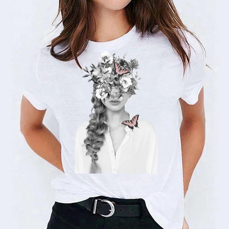Tricou dama din bumbac 100% Girl Fluturi