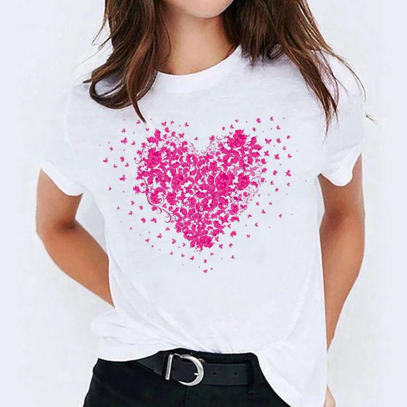 Tricou dama din bumbac 100% Pink Heart 2