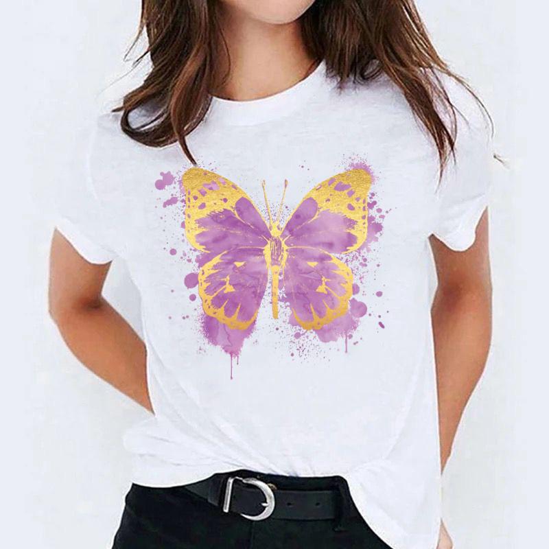 Tricou dama din bumbac 100% Fluture Mare