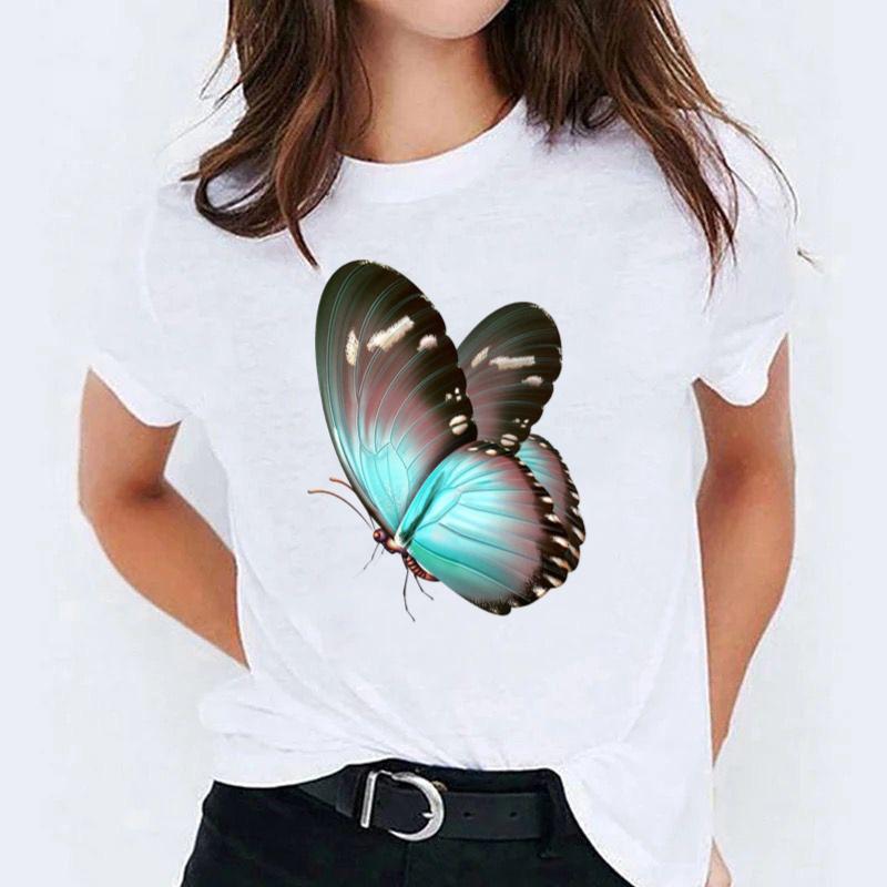 Tricou dama din bumbac 100% Big Butterfly