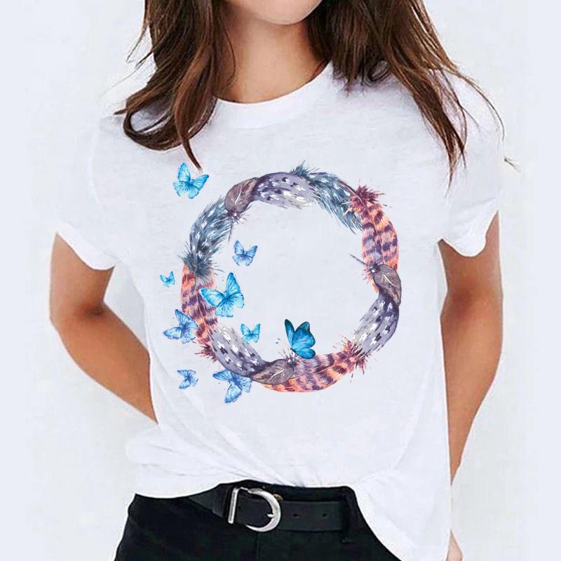 Tricou dama din bumbac 100% Butterfly Circle