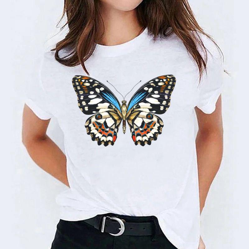 Tricou dama din bumbac 100% Big Butterfly 10