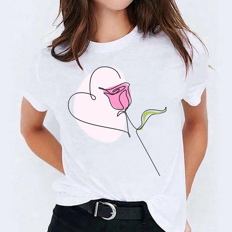 Tricou dama din bumbac 100% One Flower 2