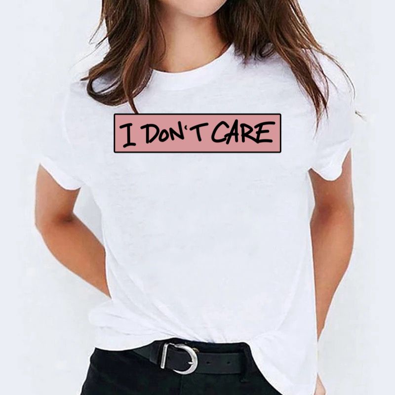 Tricou dama din bumbac 100% I Don't Care