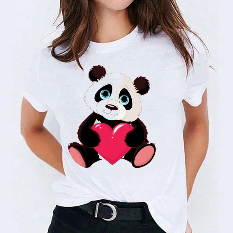 Tricou dama din bumbac 100% Panda Love