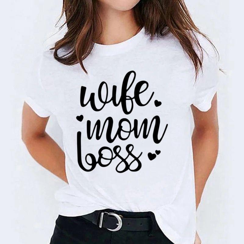 Tricou dama din bumbac 100% Wife-Mom-Boss