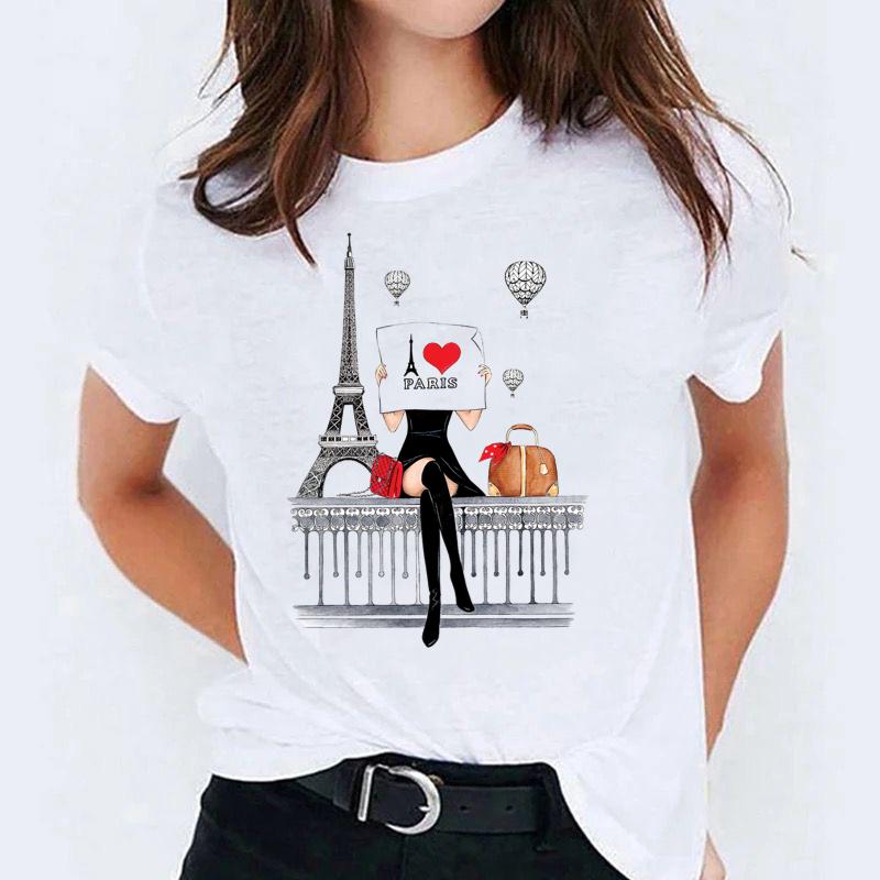 Tricou dama din bumbac 100% I Love Paris 2