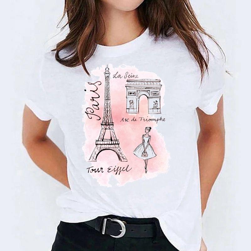 Tricou dama din bumbac 100% Tour Eiffel