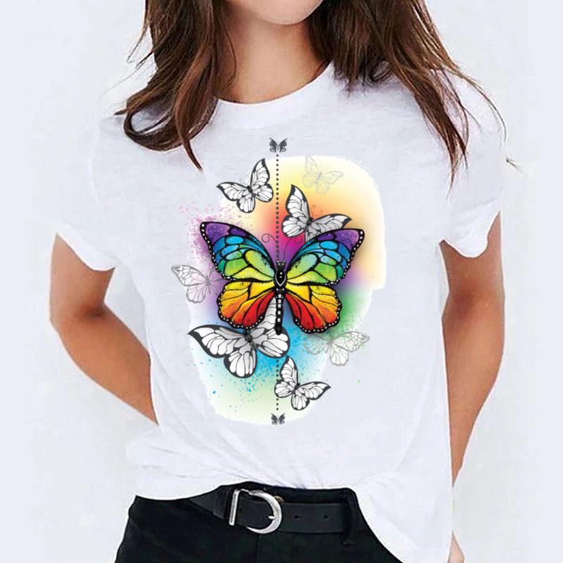 Tricou dama din bumbac 100% Big Butterfly