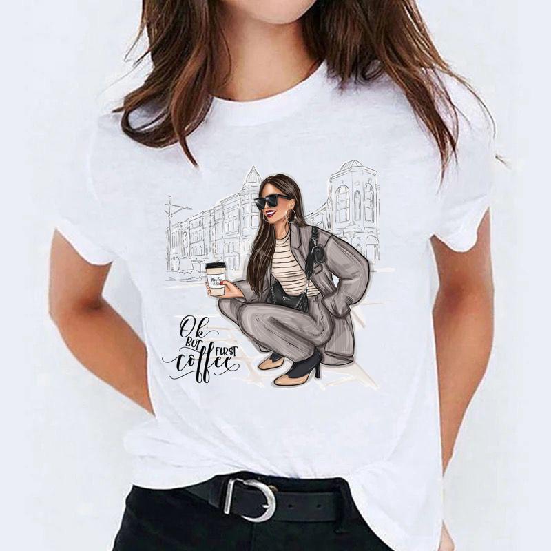 Tricou dama din bumbac 100% But First Coffee 2