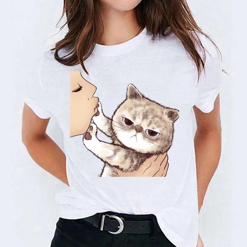 Tricou dama din bumbac 100% Nice Cat