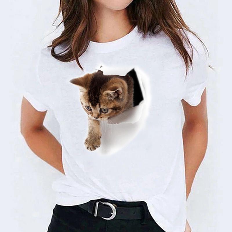 Tricou dama din bumbac 100% Cute Cat