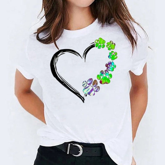 Tricou Green And Black Heart
