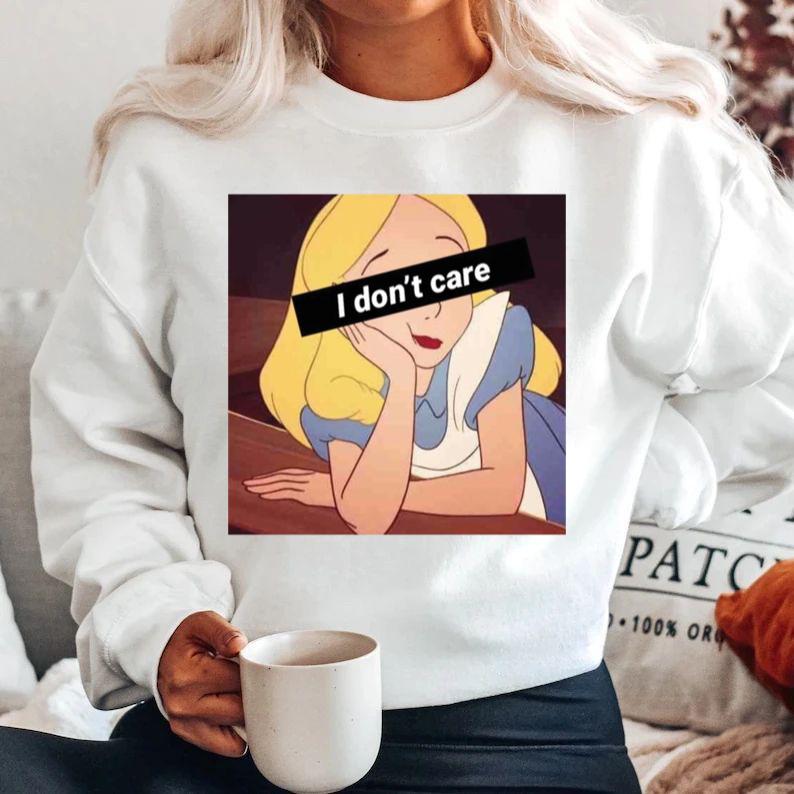 Bluza din bumbac 100% I don't care