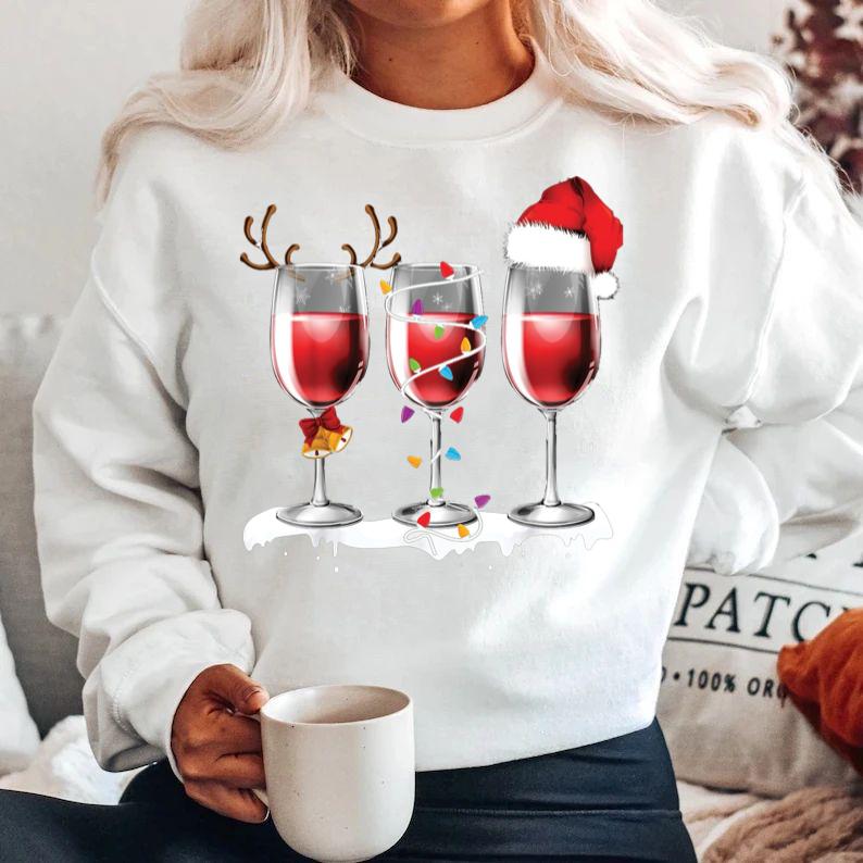 Bluza alba din bumbac 100% Craciun 2