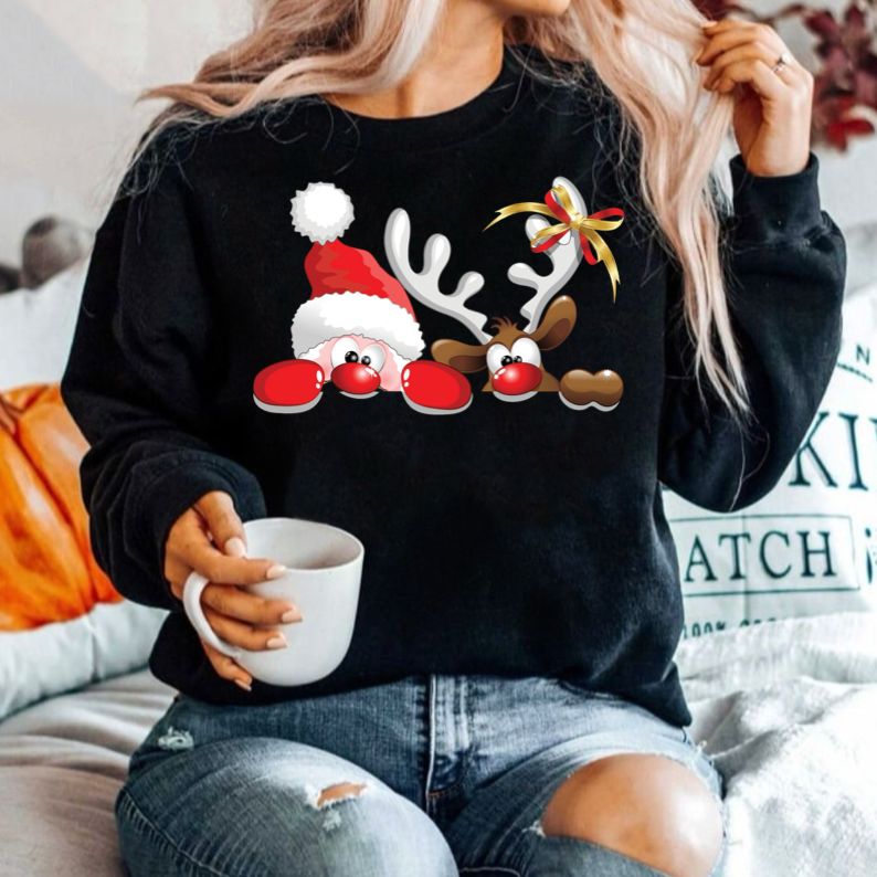 Bluza din bumbac 100% Ren si mos