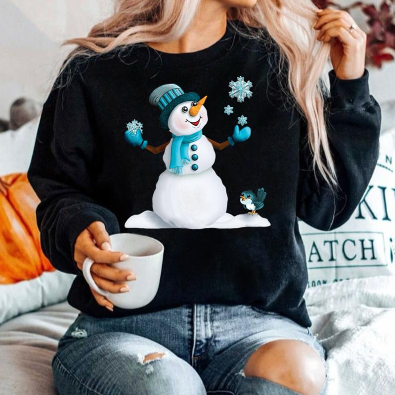 Bluza din bumbac 100% Om de zapada