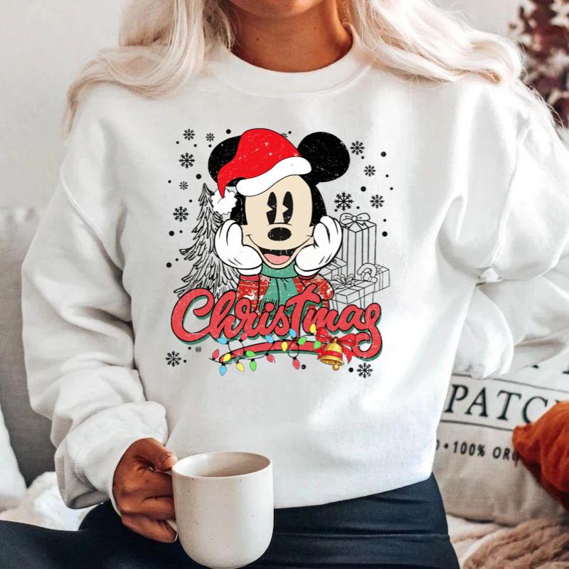 Bluza alba din bumbac 100% Mouse Merry