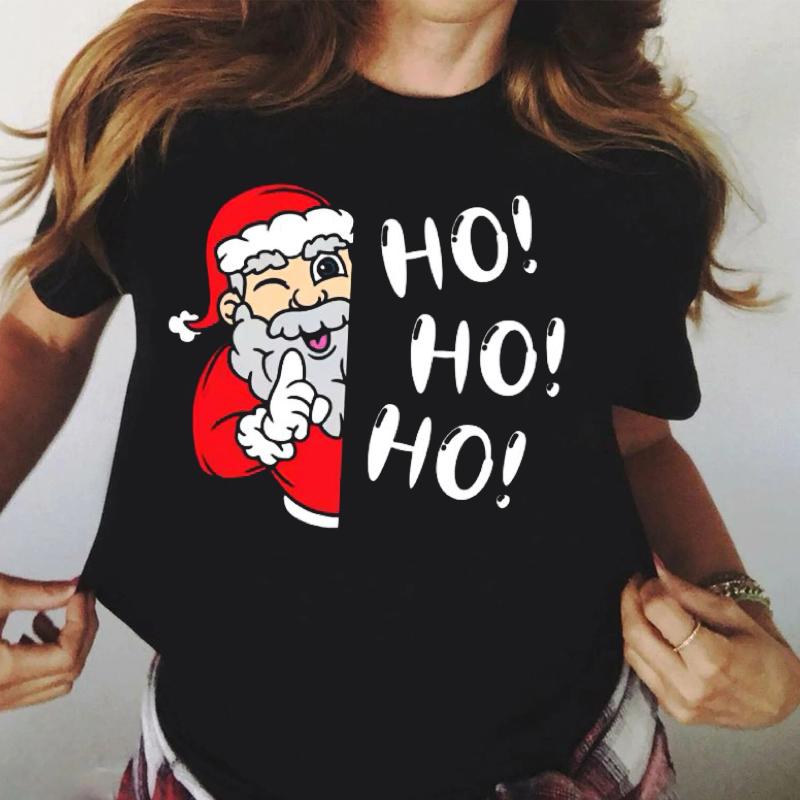 Tricou din bumbac 100% Negru HOHOHO