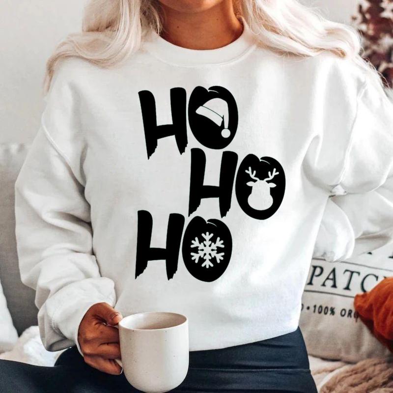 Bluza alba din bumbac 100% HOHOHO Black