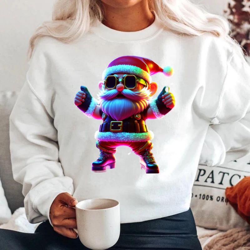 Bluza alba din bumbac 100% Mos Craciun Nice