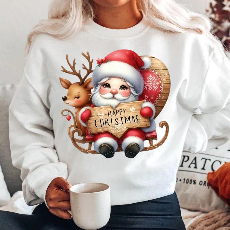 Bluza alba din bumbac 100% Merry Christmas