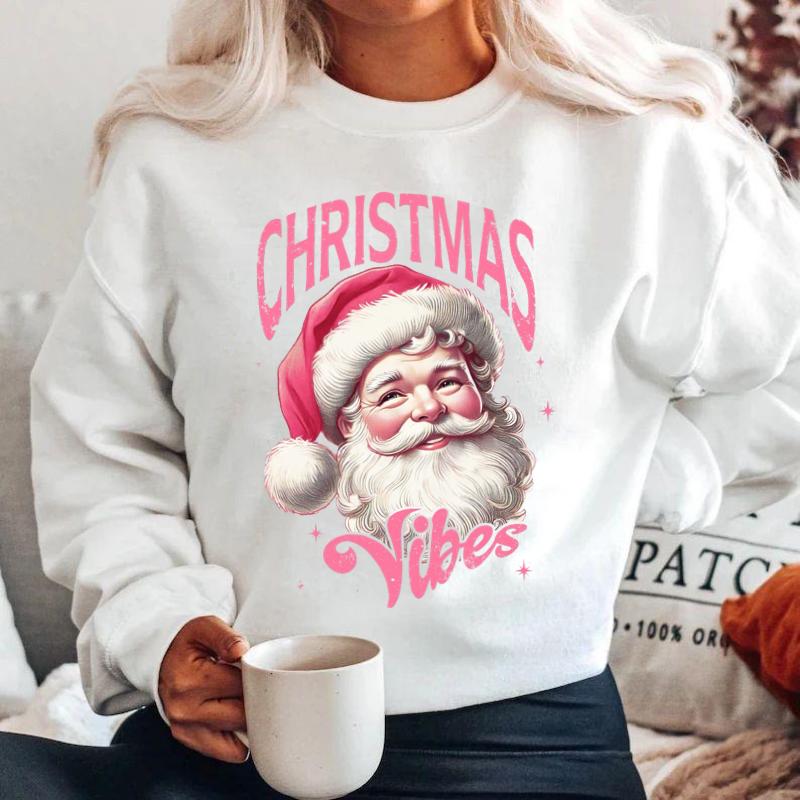 Bluza alba din bumbac 100% Christmas Vibes
