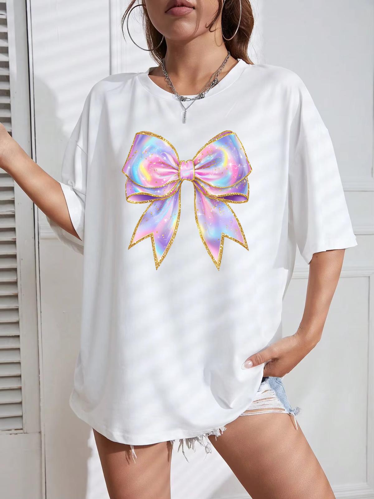 Tricou Oversize din bumbac 100% Fundita Multicolor