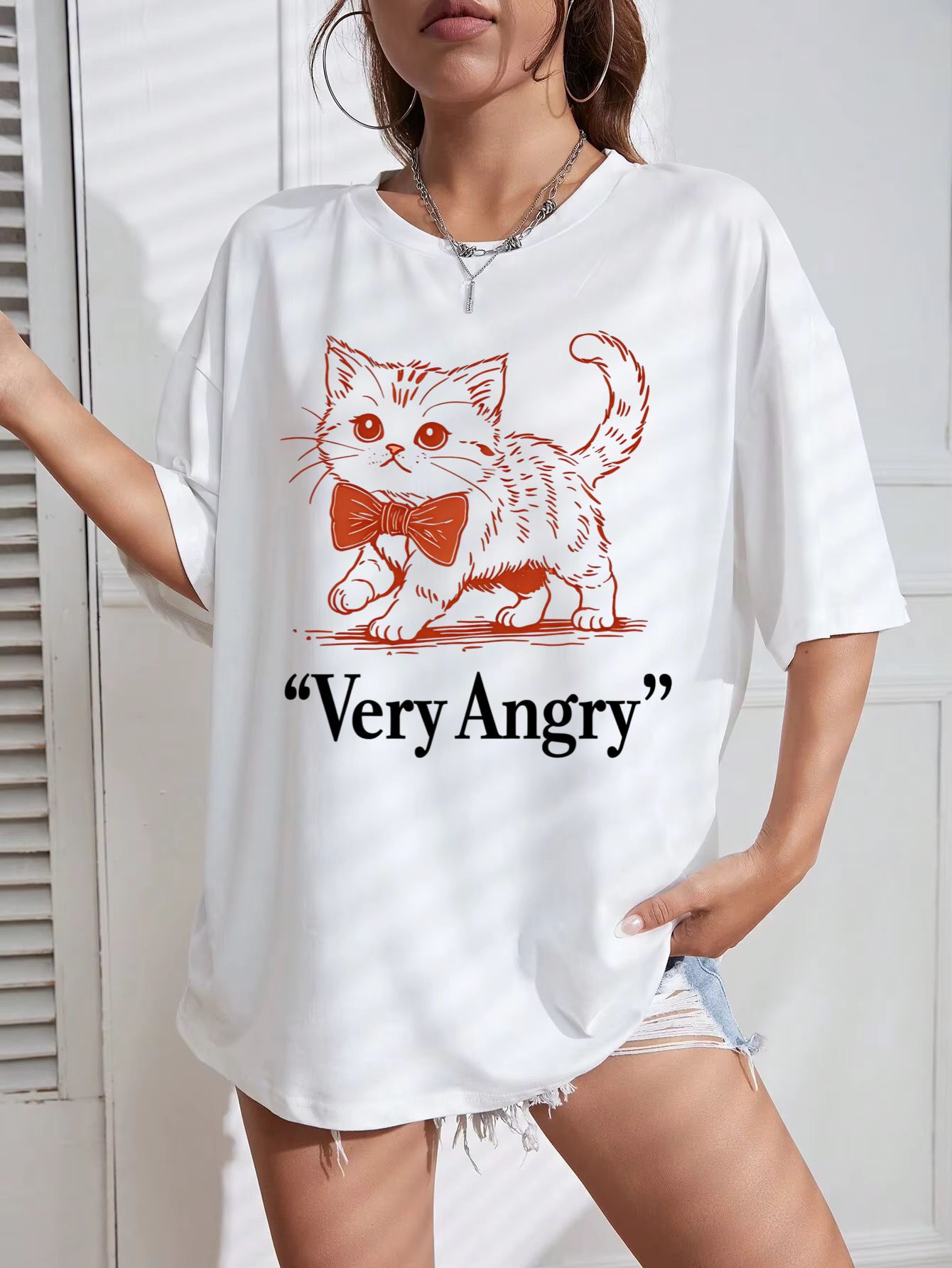 Tricou Oversize din bumbac 100% Very andry