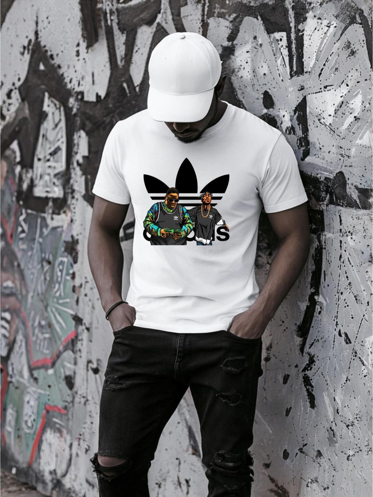 Tricou Alb Barbati Tupac – Bumbac 100%