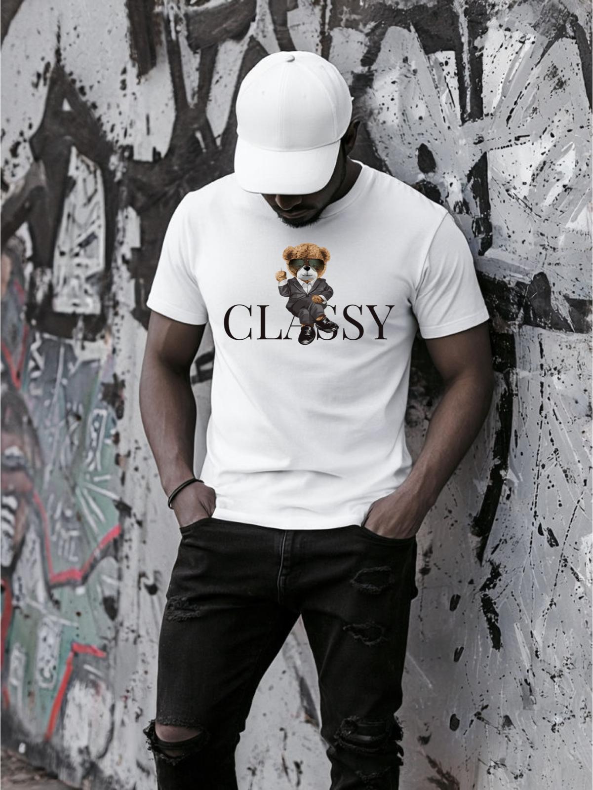 Tricou Alb Barbati Classy – Bumbac 100%